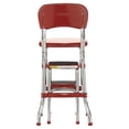 thumbnail image 1 of Cosco Retro Counter Chair/Step Stool, Sliding, Red, 1 of 10