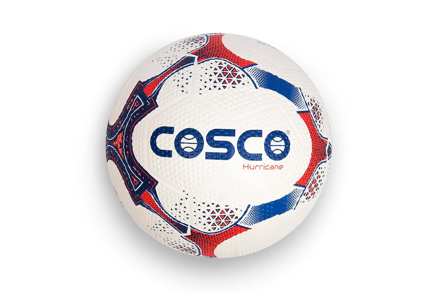 Cosco Rubber Hurricane Football - Size 5, Colour White | Rubberized Moulded | Strong Nylon Winding
