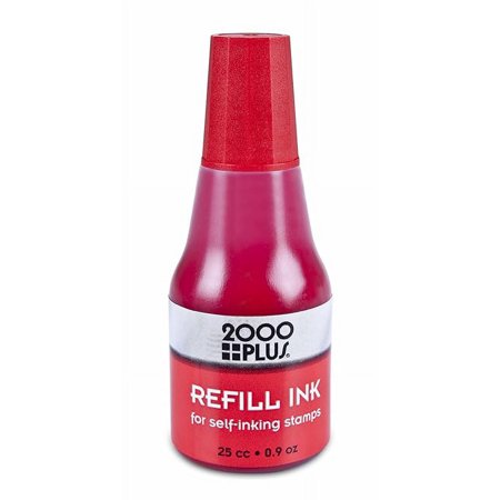 Cosco Self-Inking Stamp Ink Refill, 25 cc (.9 oz) bottle, Red