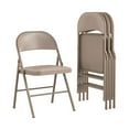 thumbnail image 1 of Cosco Steel Folding & Stacking Chairs Antique Linen (Set of 4), 1 of 7