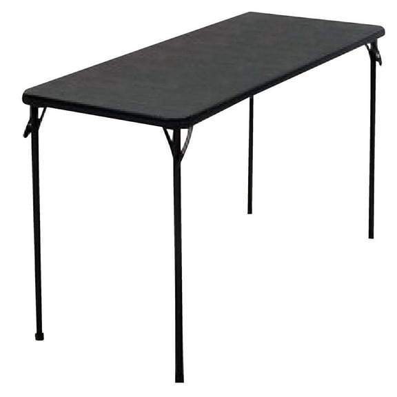 Cosco Table 20" L X 48" W X 28" H Black Steel Frame, Vinyl