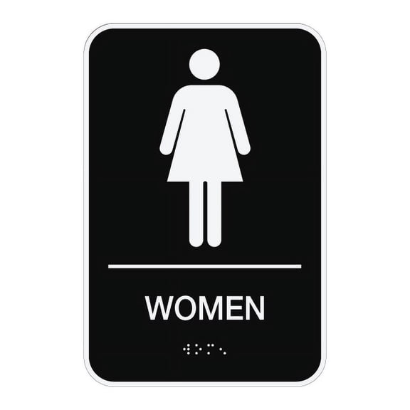 Cosco ADA Men/Women Combo Pack Restroom Signs, 6" x 9", Pack Of 2