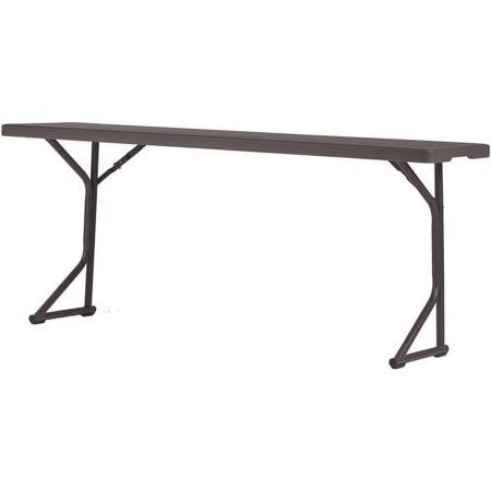 Cosco Zown Classic 72" Blow Mold Training Table - Curved Base - 18" Table Top Length x 72" Table Top Width - Gray - High-density Polyethylene (HDPE), Resin | Bundle of 10 Each