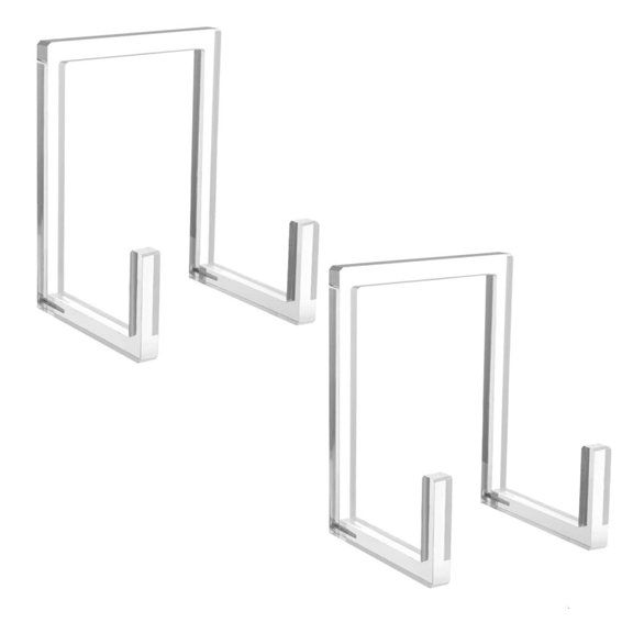 Cosemary 2 Pieces Acrylic Photo Frame Stand Easel Holder for Living Room Bedroom Study