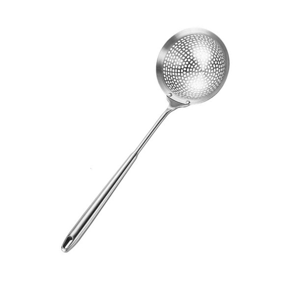 Cosemary Essential Stainless Steel Kitchen Utensils Slotted Skimmer with Hanging Hoop