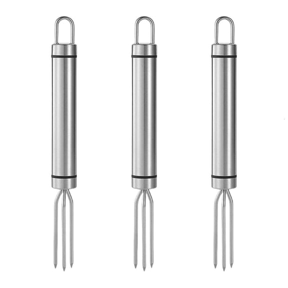 Cosemary Pack Of 3 Stainless Steel Potato Forks For Easy Corn Handling 3 Prong Fork