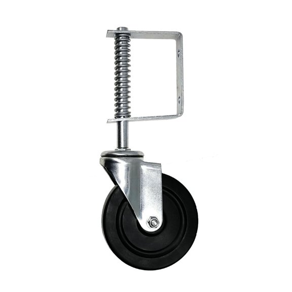 Cosemary Spring-Loaded Gate Casters with Universal Mount 4-Inch 5-Inch Hard Rubber Gate Wheel Suspension 50kg Load-bearing