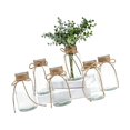 Window Height Bookcase Cosemary Twine Rope Glass Mason Jar Flower Vases Set for Shelf, Table ...