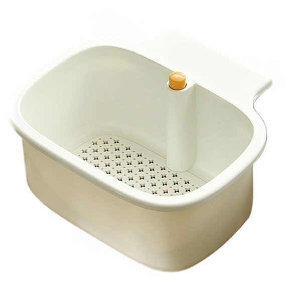 Cosemary Wall Mounted Press Drain Basket For Kitchen ABS Stainless Steel Fast Water Filter