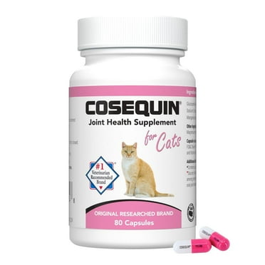 Nutramax Cosequin for Cats Joint Health Supplement, Contains Glucosamine for Cats, Plus Chondroitin, and Omega-3s, Supports Joint and Skin and Coat Health, For All Sizes, 80 Sprinkle Capsules
