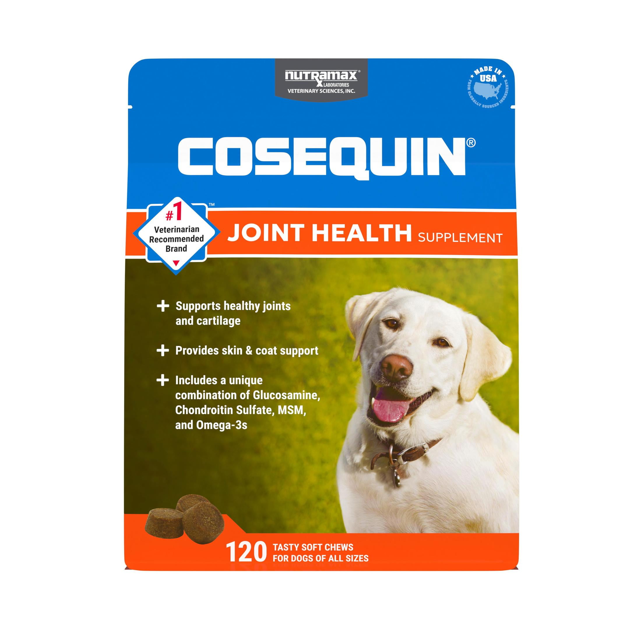Cosequin Soft Chews with MSM Plus Omega 3s for Dogs 120 ct