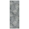 thumbnail image 1 of Cosette Modern Polypropylene Floral Medallion Indoor High Traffic Runner Rug - 2' 7" x 8', Slate, 1 of 3