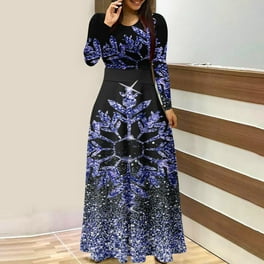BUIgtTklOP Womens Fall Fashion 2024 Floral Maxi Dress Casual