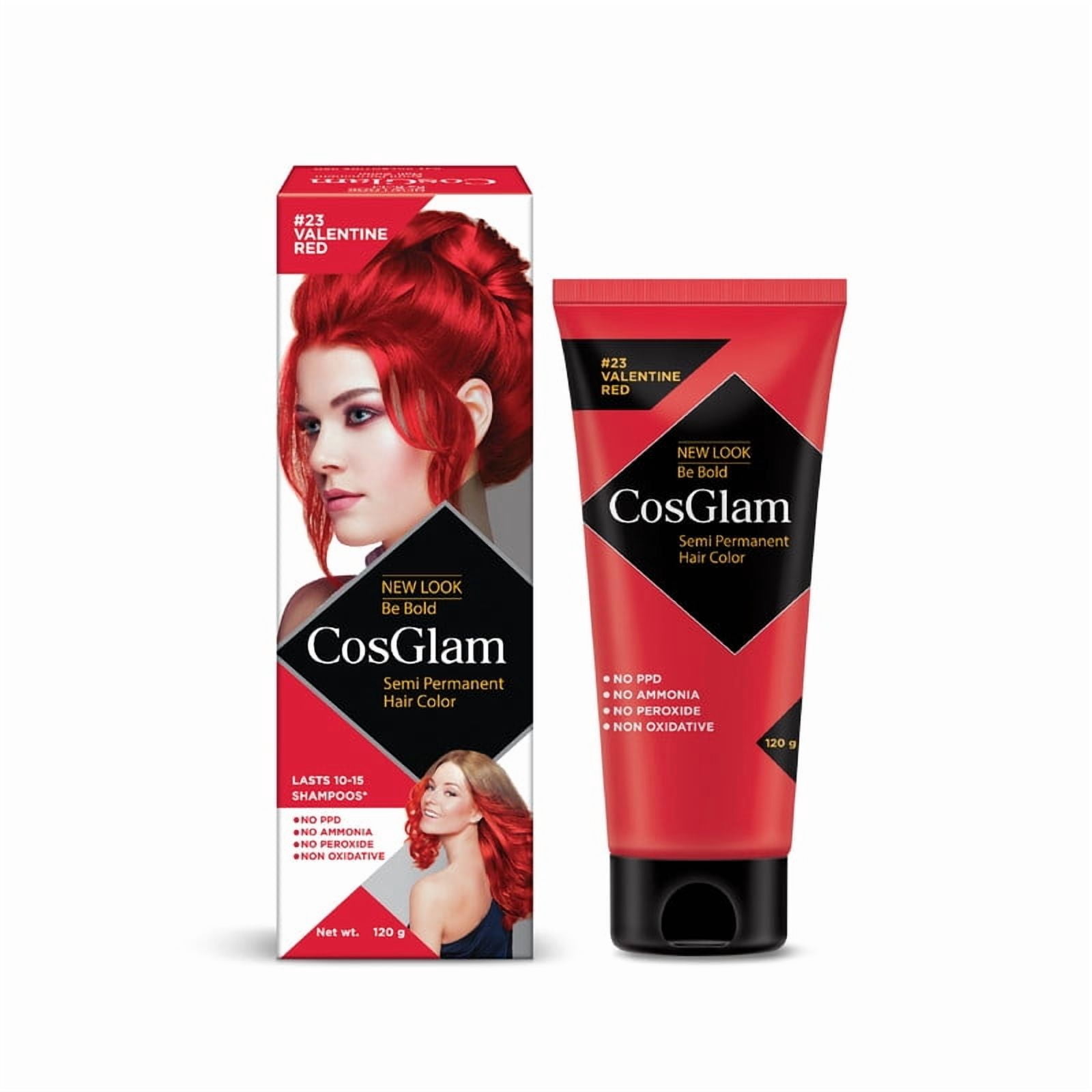 Cosglam Semi Permanent Color Dye, Full Coverage, All Hair Type ...