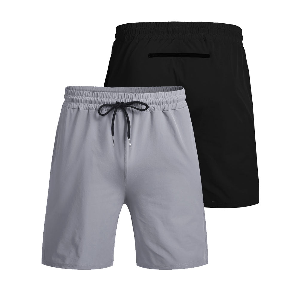 Coofandy Men Shorts with Pockets 2 Pack Quick Dry Gym Workout