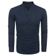 thumbnail image 1 of Coshow Men's Cotton Henley Shirt Long Sleeve Hippie Casual Beach T Shirts, 1 of 7
