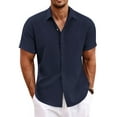 thumbnail image 1 of Coshow Mens Button Down Dress Shirts Business Casual Long Sleeve Wrinkle Free Blouses, 1 of 8