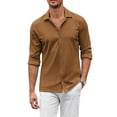 thumbnail image 1 of Coshow Mens Button Down Dress Shirts Business Casual Long Sleeve Wrinkle Free Blouses, 1 of 7