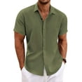 thumbnail image 1 of Coshow Mens Button Down Dress Shirts Business Casual Long Sleeve Wrinkle Free Blouses, 1 of 8