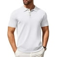 thumbnail image 1 of Coshow Mens Polo Shirts Short Sleeve Knit Golf Shirts Collared Slim Fit T Shirts, 1 of 5