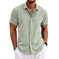 thumbnail image 1 of Coshow Mens Short Sleeve Casual Button Down Shirts Summer Dress Shirts, 1 of 4