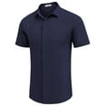 thumbnail image 1 of Coshow Mens Short Sleeve Casual Button Down Shirts Summer Dress Shirts, 1 of 5