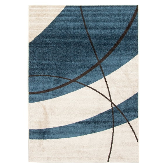 Cosi Blue Polypropylene Rug 7'10" x 10'2"