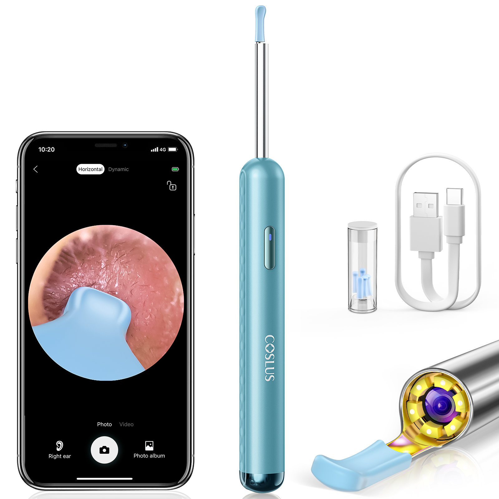 Coslus Ear Wax Removal Ear Wax Removal Tool with Camera Earwax Removal