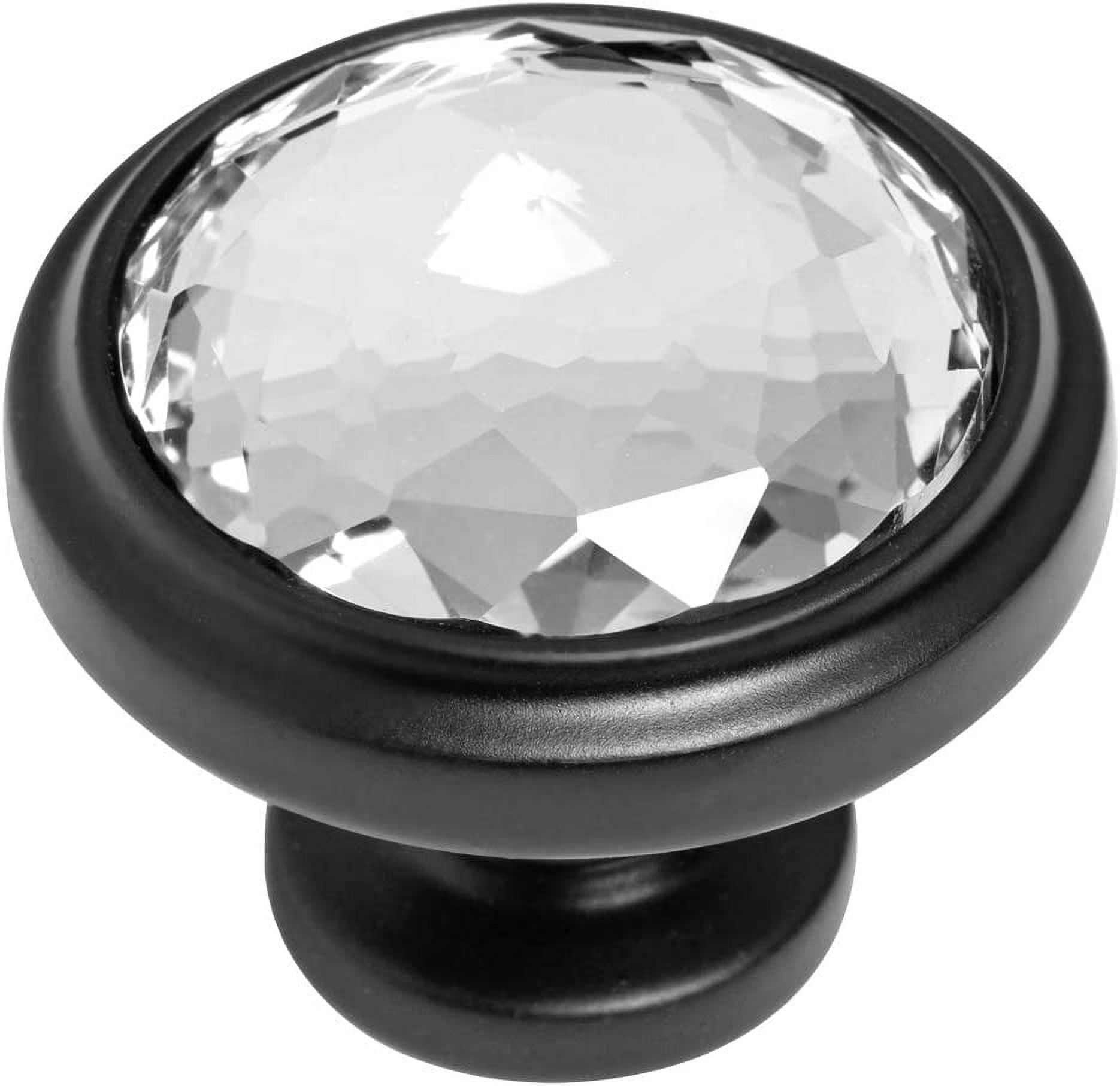 Cosmas 4545FB Flat Black Cabinet Hardware Round Knob - 7/8" Diameter