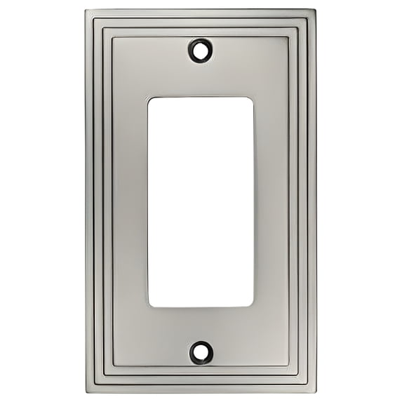 Cosmas 25000-SN Satin Nickel Single GFI / Decora Rocker Wall Switch Plate Switchplate Cover