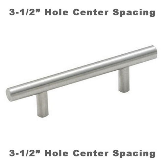 Cosmas 305-3.5SN Satin Nickel Euro Style Bar Pull