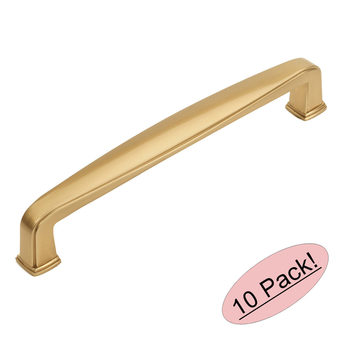 20 Pack Gold Champagne Cabinet Pulls - 5 Inch (128mm) Hole Center, Modern Handle For Drawers & Doors