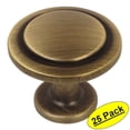 thumbnail image 1 of Cosmas 5560BAB Brushed Antique Brass Cabinet Hardware Round Knob - 1-1/4" Diameter - 25 Pack, 1 of 1