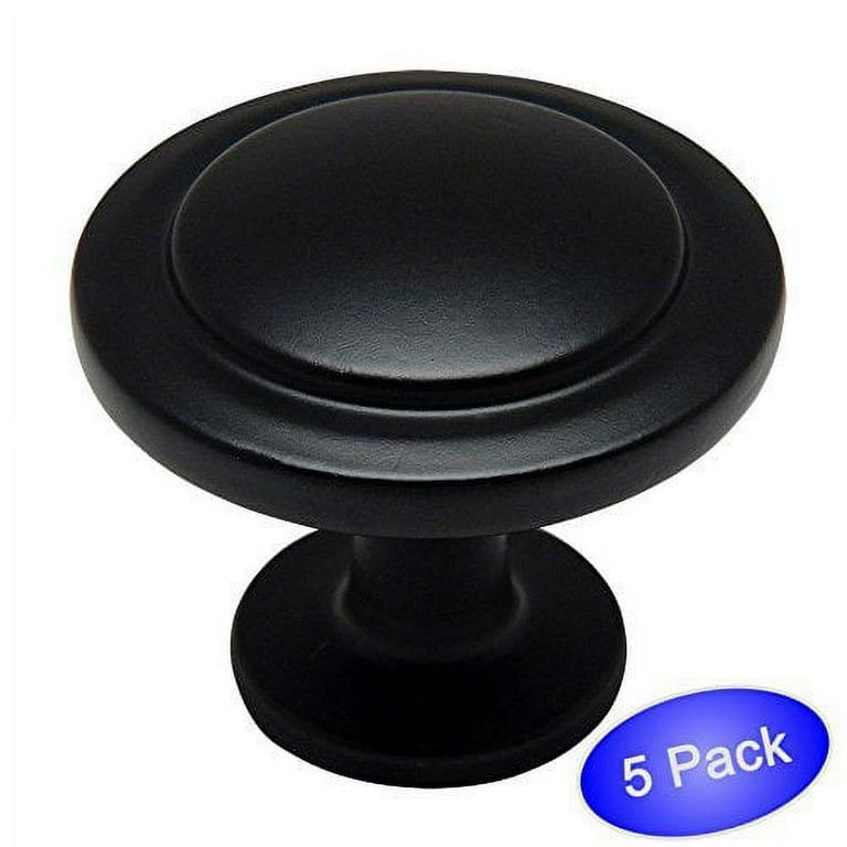 Cosmas 5560FB Flat Black Cabinet Hardware Round Knob - 1-1/4 Cosmas 5560FB Flat Black Cabinet Hardware Round Knob - 1-1/4