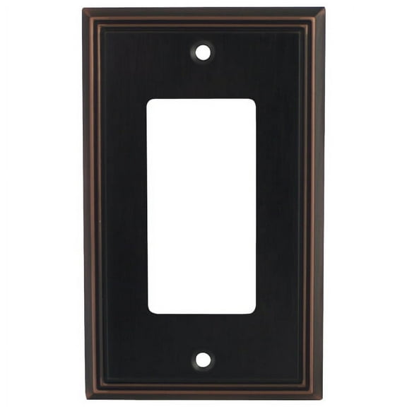 Cosmas 65000-ORB Oil Rubbed Bronze Single GFI / Decora Rocker Wall Switch Plate Switchplate Cover