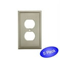 thumbnail image 1 of Cosmas 65049-SN Satin Nickel Single Duplex Electrical Outlet Wall Plate / Cover - 5 Pack, 1 of 1