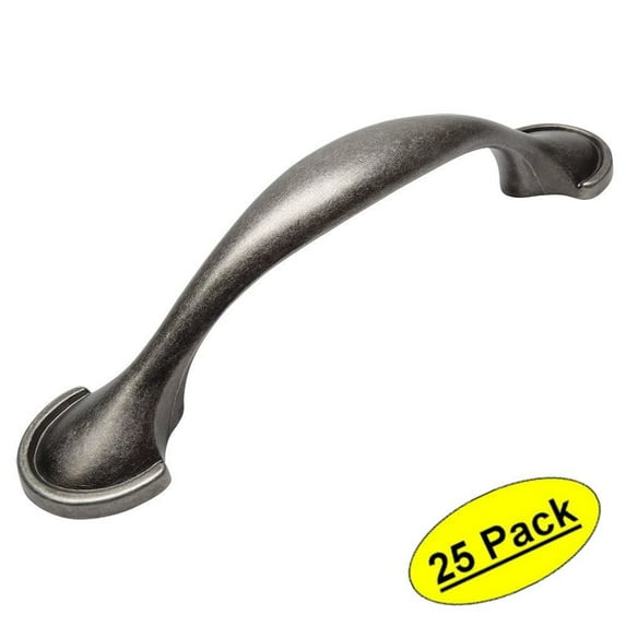 Cosmas 6632WN Weathered Nickel Cabinet Hardware Handle Pull - 3" Inch (76mm) Hole Centers - 25 Pack
