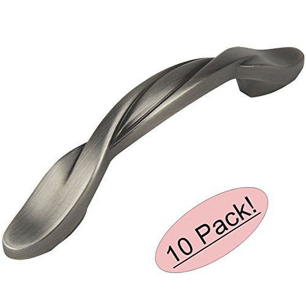 Cosmas 8902AS Antique Silver Cabinet Handles - 25 Pack, 3 Inch Hole Centers, Classic Pulls For Kitchen & Bathroom