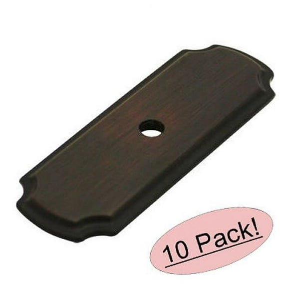 Cosmas B-112ORB 2-3/4" Oil Rubbed Bronze Cabinet Hardware Knob Backplate10 Pack