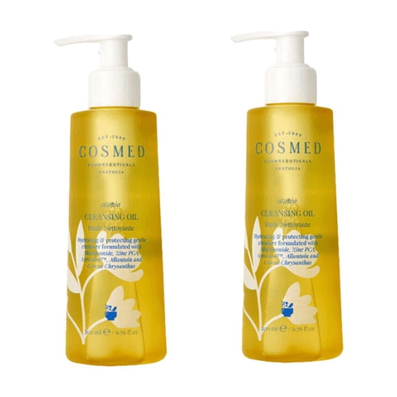 Cosmed Atopia Cleansing Oil - Cleansing Oil for Face and Body - Oil Based Cleanser 200 ml 2 Pack