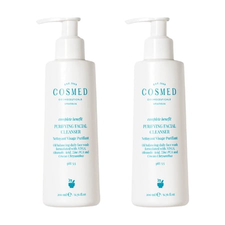 Cosmed Complete Benefit Purifying Facial Cleanser / Gel for Oily-Acne Prone Skin 200 ml 2 Pack