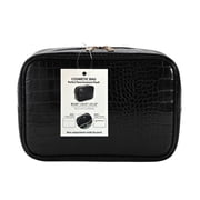 Walmart Beauty Series Cosmetic Bag, Black Croc