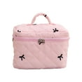thumbnail image 1 of Cosmetic Bag Bow Embroidered Makeup Storage Bag Versatile Fashion Dumpling Lipstick Organizer Toilet Storage Solutions, 1 of 4