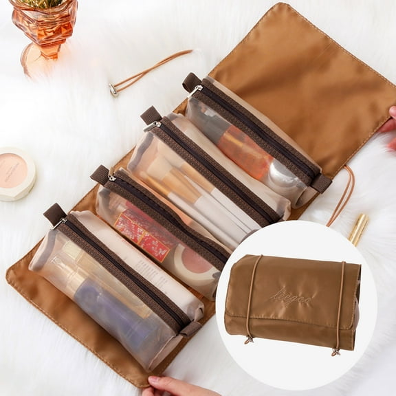 Cosmetic Bag Four In Makeup Bag Travel Bag Not Including Cosmetics Makeup Cosmetic Bag Travel Organizer For Accessories Shampoo Full Sized Container Toiletries Small Makeup Bag