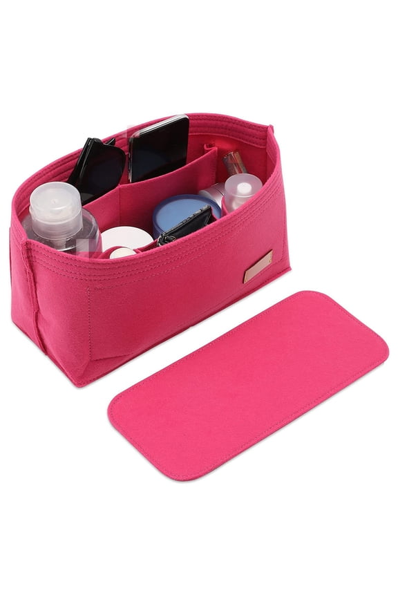 Stylish Cosmetic Bag Insert Organizer for Women's Makeup and Accessories - Fit for Speedy and MM Liner Multiple Pockets for Storage and Organization