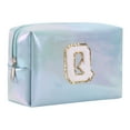 thumbnail image 1 of Cosmetic Bag Large Capacity Embroidered Alphabet Makeup Bag for Travel Storage Clutch Handbag Toiletry Organizer, 1 of 8