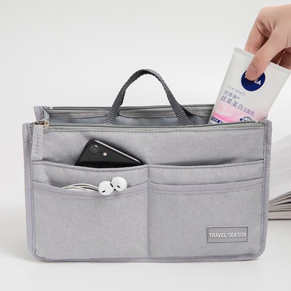 Cosmetic Bag Large Capacity Fashionable Double Zipper Hand-held Storage Bag