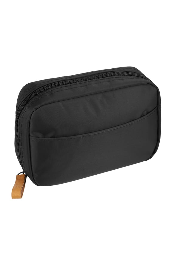 Cosmetic Bag Large Capacity Makeup Bag Portable Storage Bag Women Cosmetic Pouch for Lipsticks Black Red