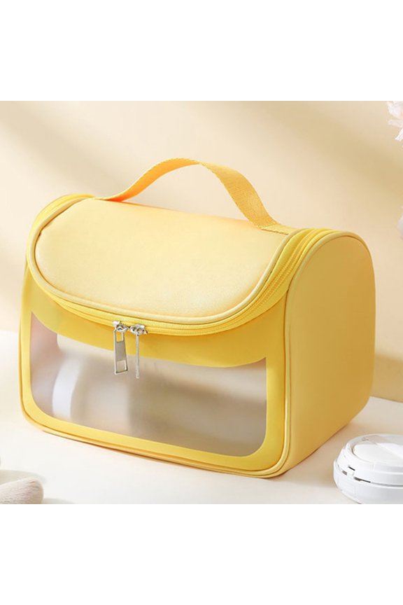 Lightweight Transparent Cosmetic Bag Portable Travel Makeup Organizer Sundries Hand Held Daily Necessities Storage