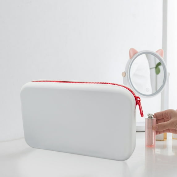 Cosmetic Bag | Makeup Storage Pouch with Zipper | Travel Portable Makeup Brush Organizer | Large Capacity Toiletry Bag for Daily Use | 1 Piece